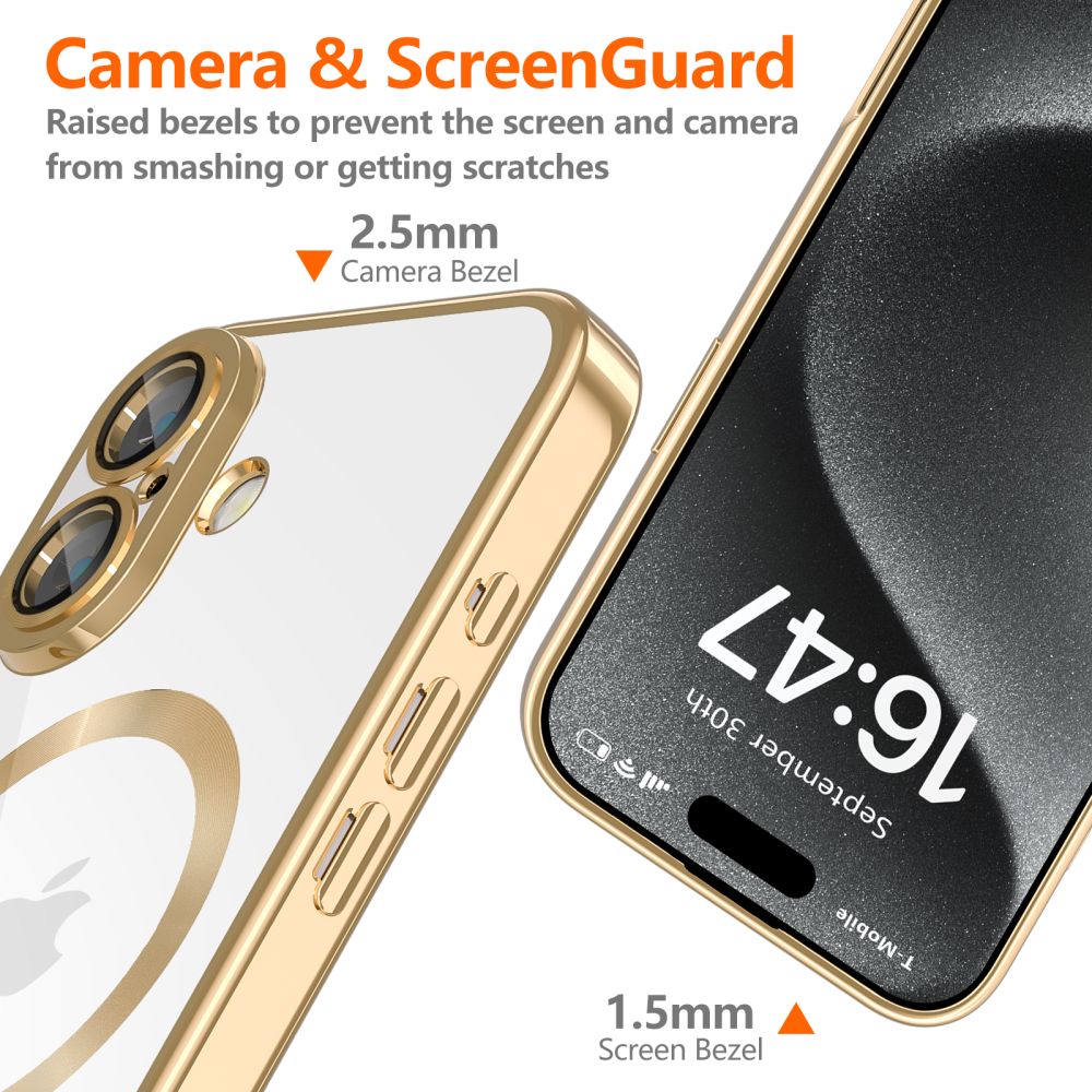 Tech-Protect MagFlex MagSafe vāciņš iPhone 16 telefonam, Zelta