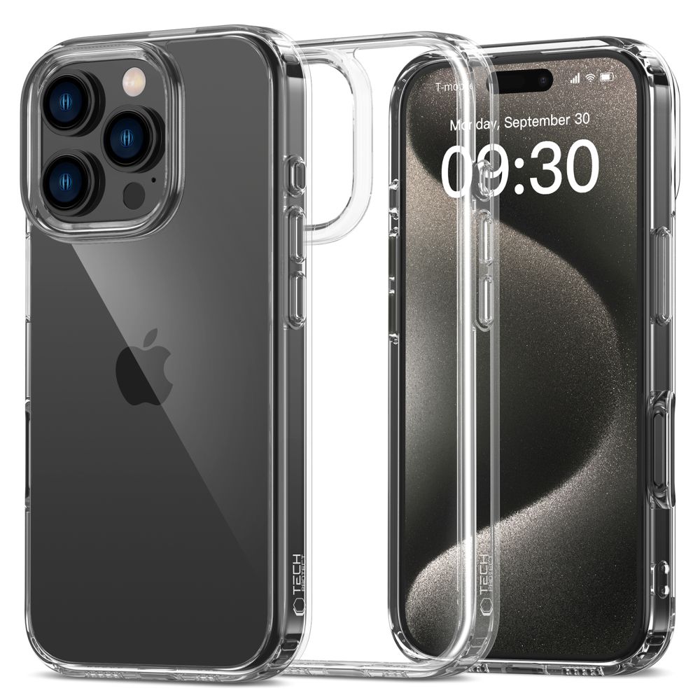 Tech-Protect FlexAir Hybrid vāciņš iPhone 16 Pro, Caurspīdīgs