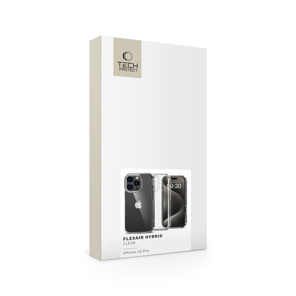 Tech-Protect FlexAir Hybrid vāciņš iPhone 16 Pro, Caurspīdīgs