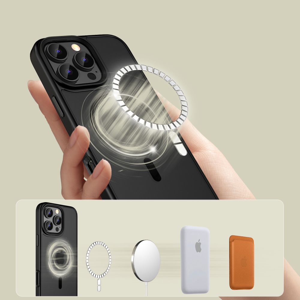 Tech-Protect iPhone 16 Pro vāciņš MagMat MagSafe, melns