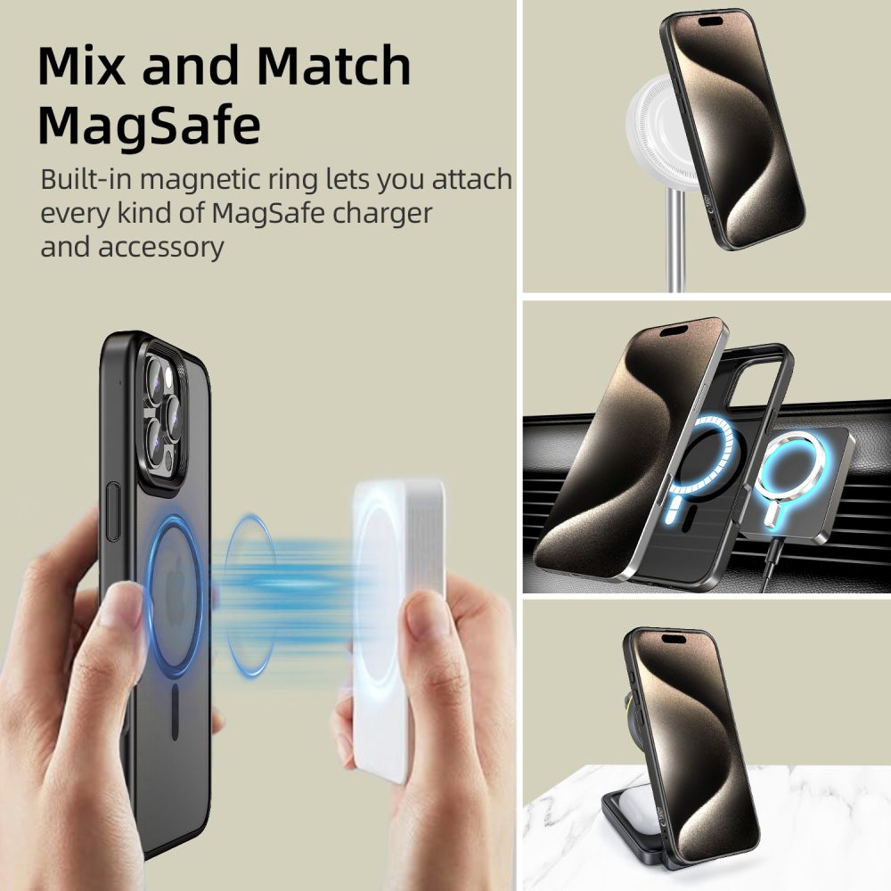 Tech-Protect iPhone 16 Pro vāciņš MagMat MagSafe, melns