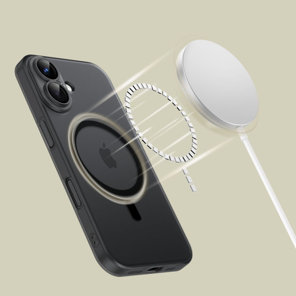 Tech-Protect iPhone 16 vāciņš MagSlim MagSafe, melns