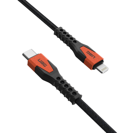 UAG izturīgs USB-C - Lightning 30W 1,5 m kabelis oranžs | Rugged Cable 1.5 orange