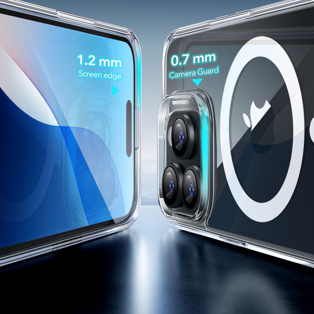 ESR Classic Hybrid HaloLock vāciņš un stikls iPhone 16 Pro Max, caurspīdīgs