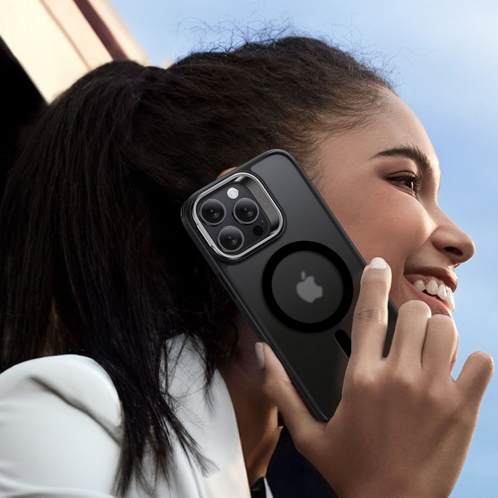 ESR iPhone 16 Pro Max vāciņš Classic Hybrid Kickstand Halolock ar stiklu, melns