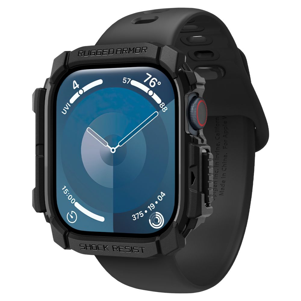 Spigen Apple Watch 10 (42mm) aizsargvāciņš Rugged Armor, melns