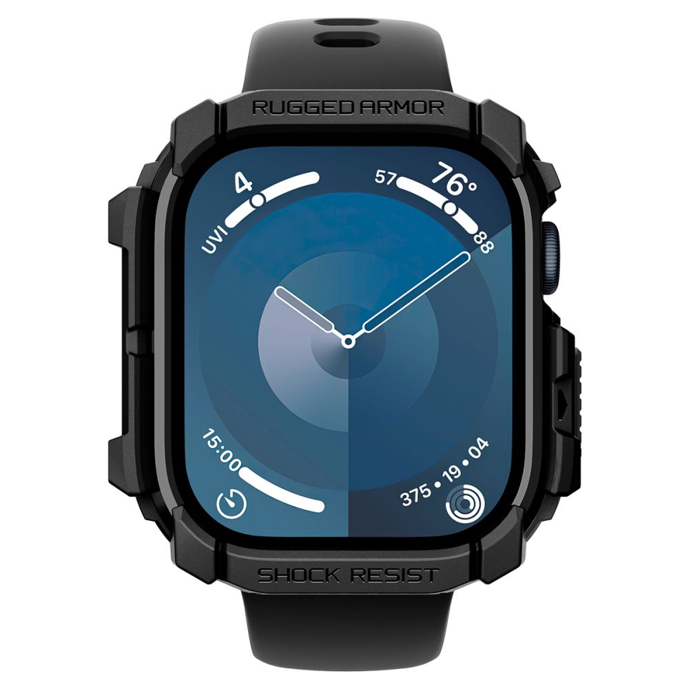 Spigen Apple Watch 10 (42mm) aizsargvāciņš Rugged Armor, melns