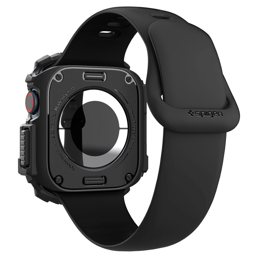 Spigen Apple Watch 10 (42mm) aizsargvāciņš Rugged Armor, melns