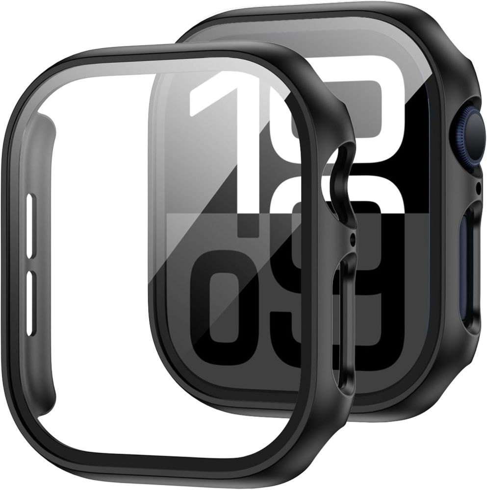 Tech-Protect Defense360 aizsargvāciņš ar stiklu Apple Watch 10 (46mm), Melns