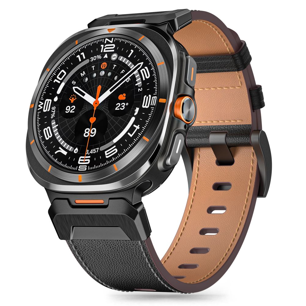 Tech-Protect Delta Pro ādas siksniņa Samsung Galaxy Watch Ultra 47mm melna