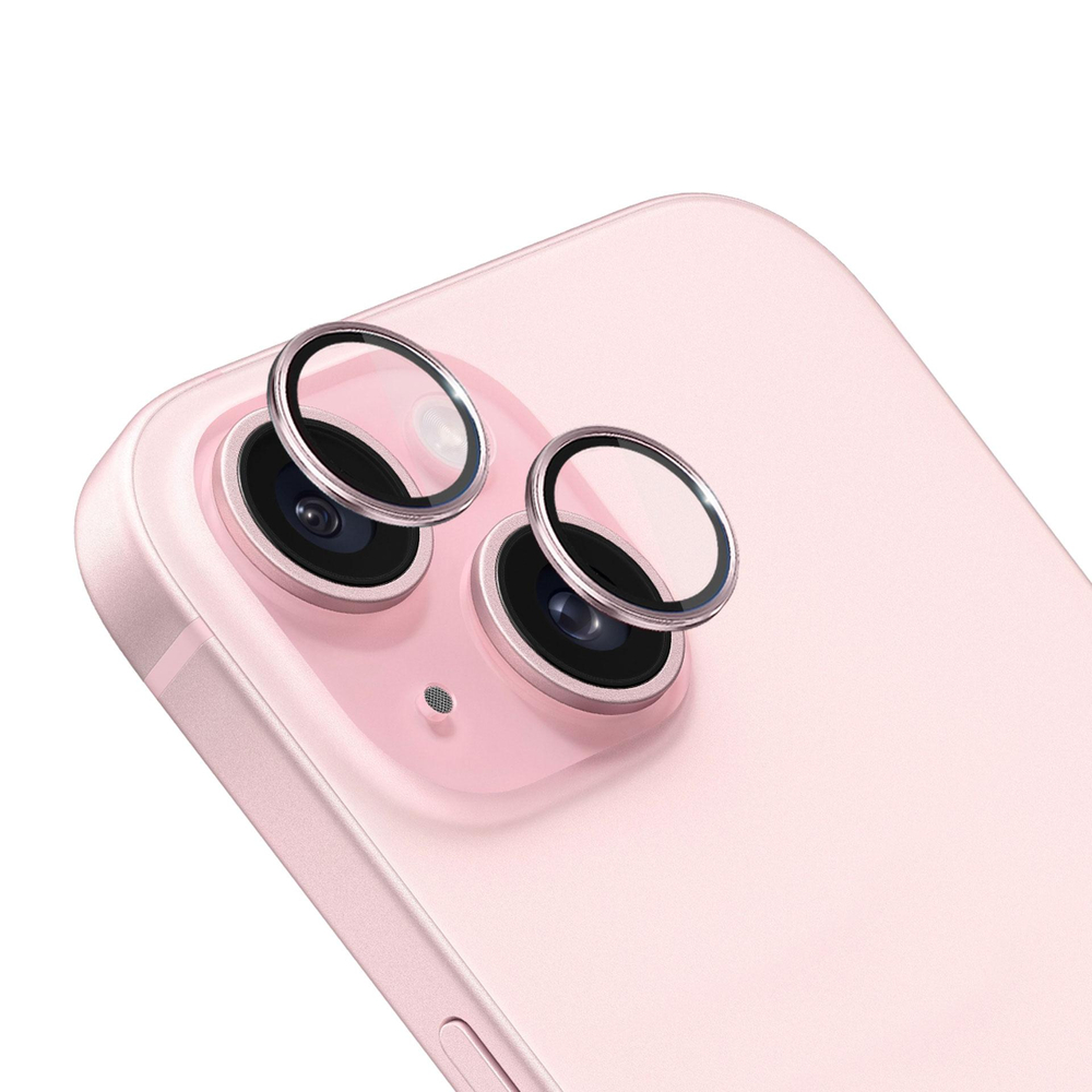 3mk Lens Protection Pro kameras aizsargstikls iPhone 15, rozā