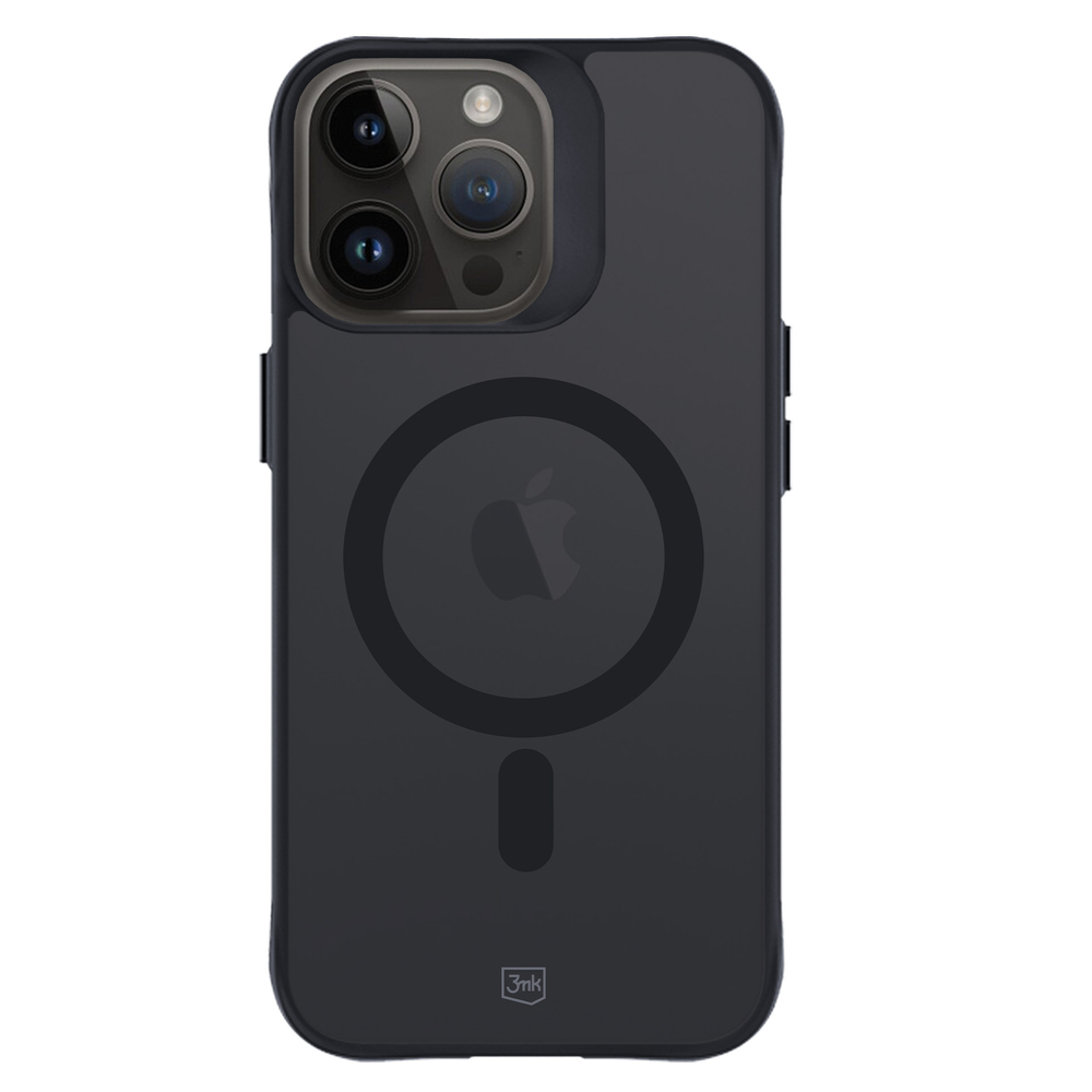 3mk iPhone 15 Pro Max vāciņš Smoke MagCase, puscaurspīdīgs