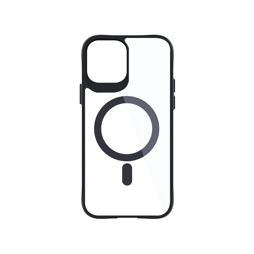 3mk iPhone 12 Pro Max vāciņš Satin Armor MagCase, caurspīdīgs ar melnu rāmi