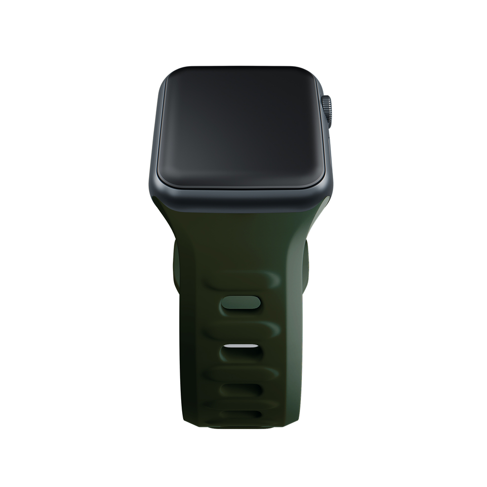3mk Apple Watch 38 / 40 / 41 mm silikona siksniņa, zaļa