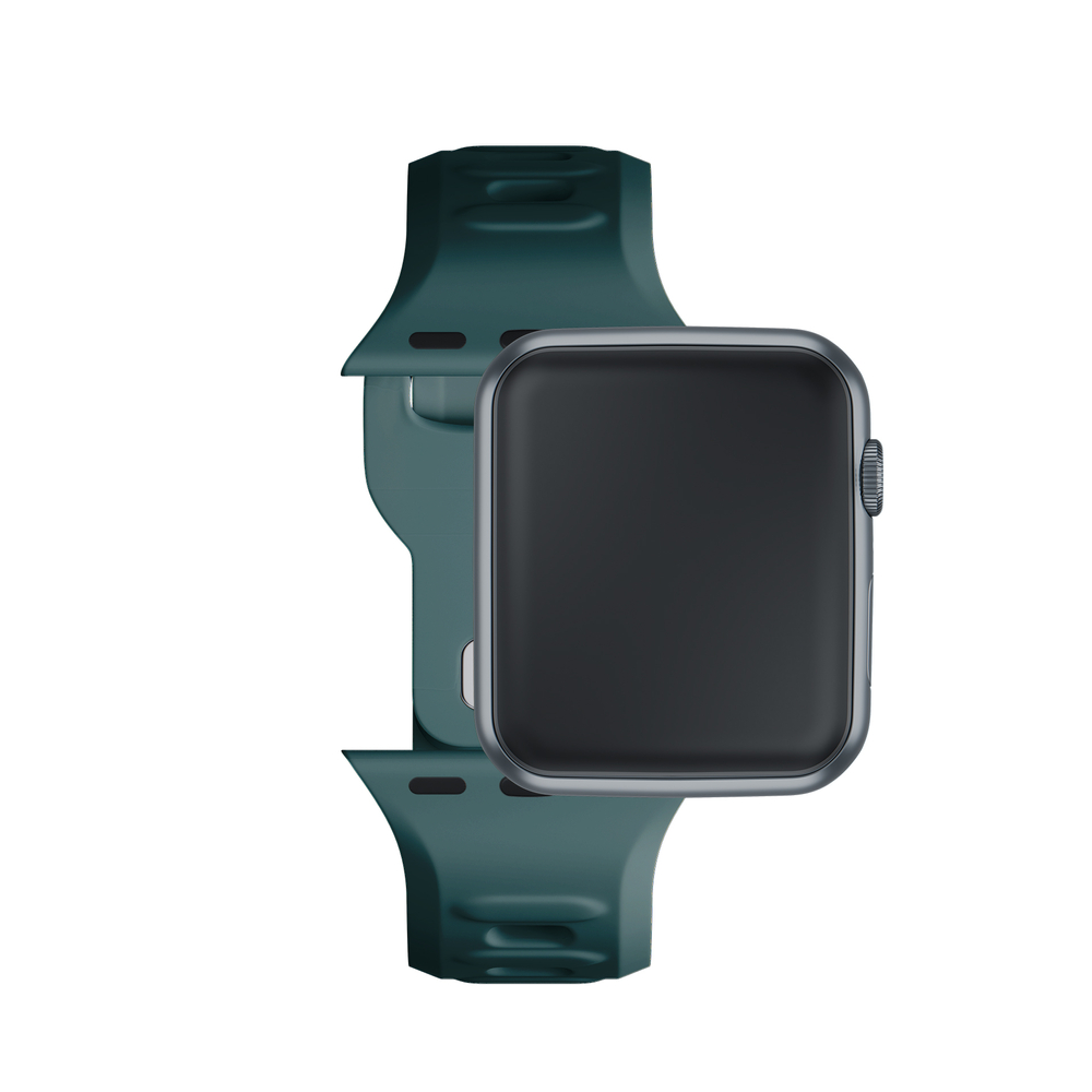 3mk Apple Watch 38 / 40 / 41 mm silikona siksniņa, zaļa