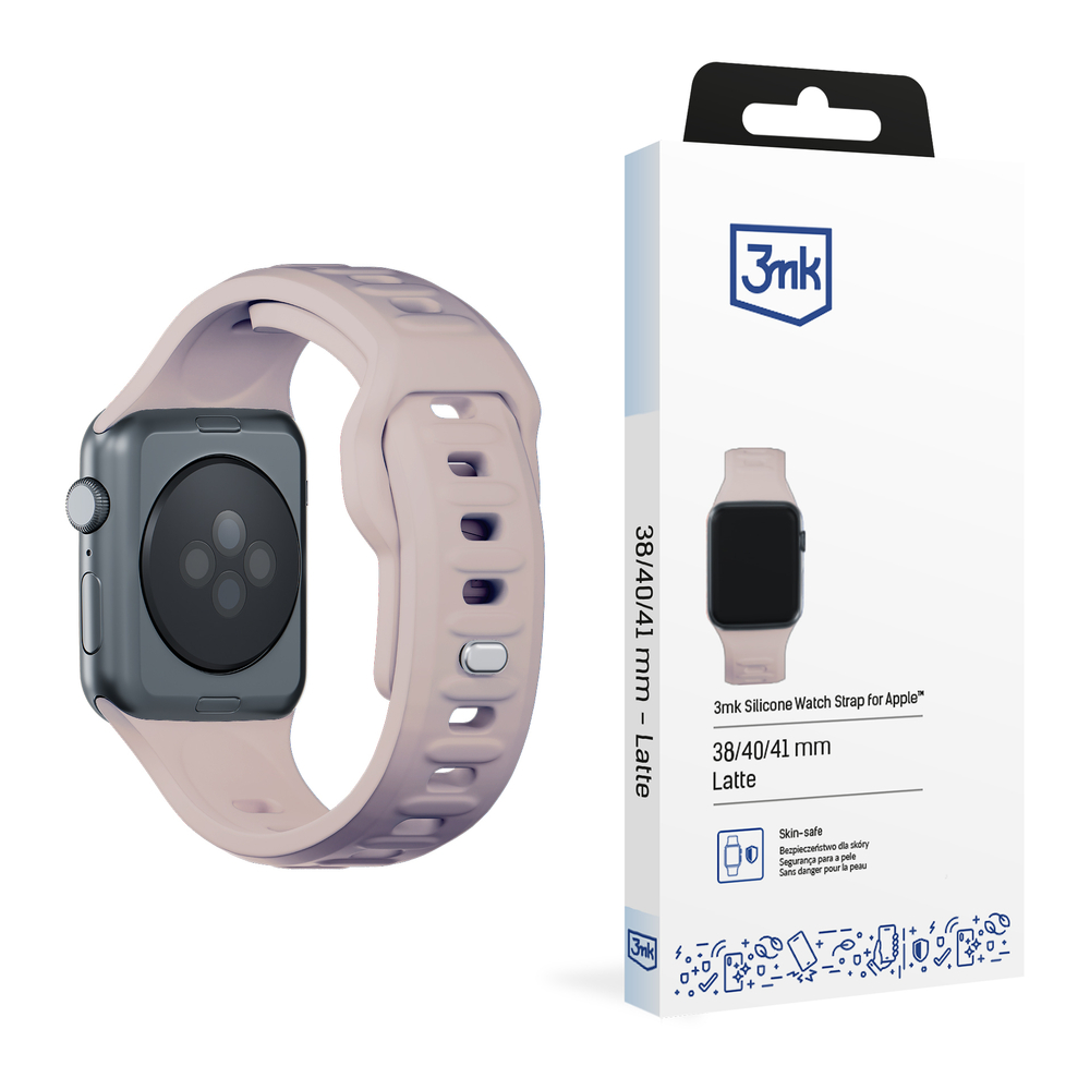 3mk Silikona siksniņa Apple Watch 38/40/41mm Bēša