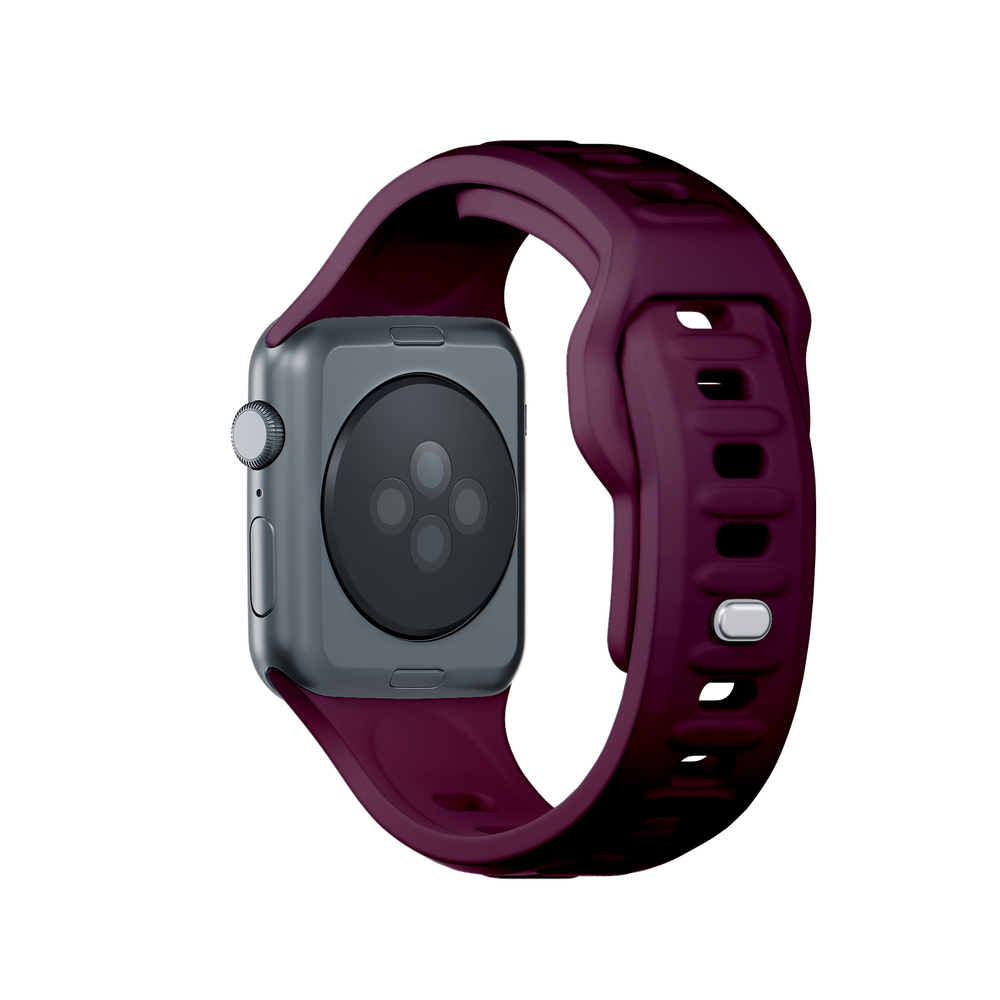 3mk Apple Watch 38 / 40 / 41 mm silikona siksniņa, bordo