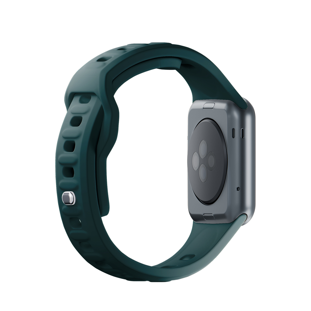 3mk Apple Watch 42 / 44 / 45 / 49 mm silikona siksniņa, zaļa