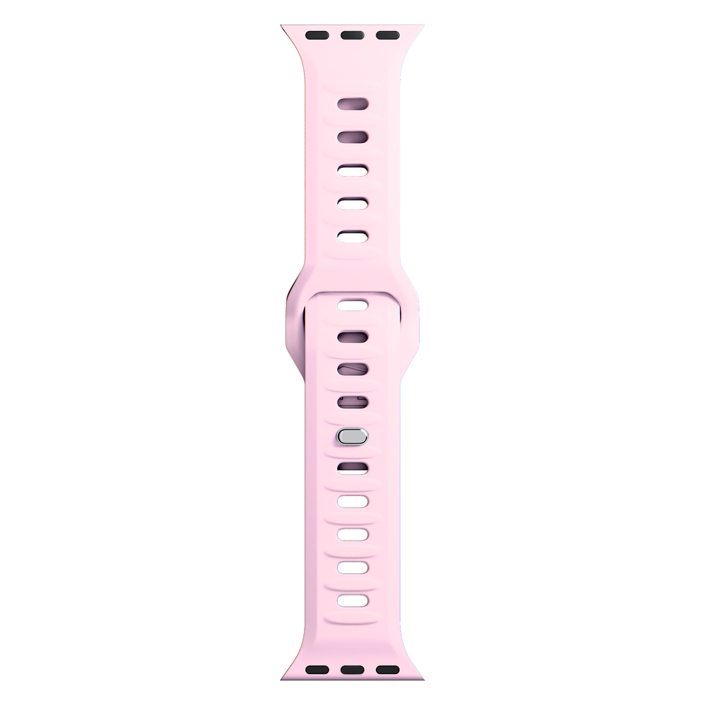 3mk Apple Watch 42 / 44 / 45 / 49 mm silikona siksniņa, rozā