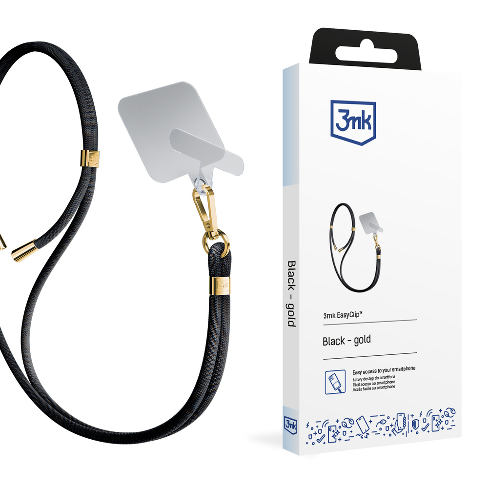 3mk EasyClip viedtālruņa siksniņa, melna