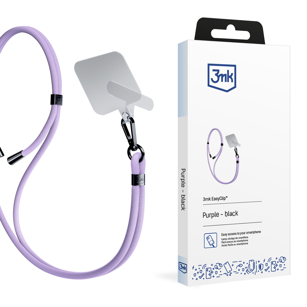 3mk EasyClip viedtālruņa aukliņa, violeta