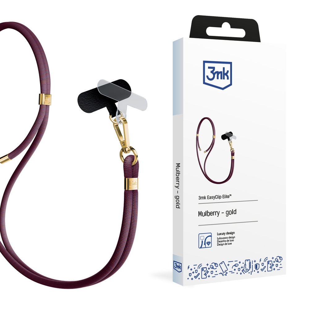 3mk EasyClip Elite viedtālruņa siksniņa, bordo