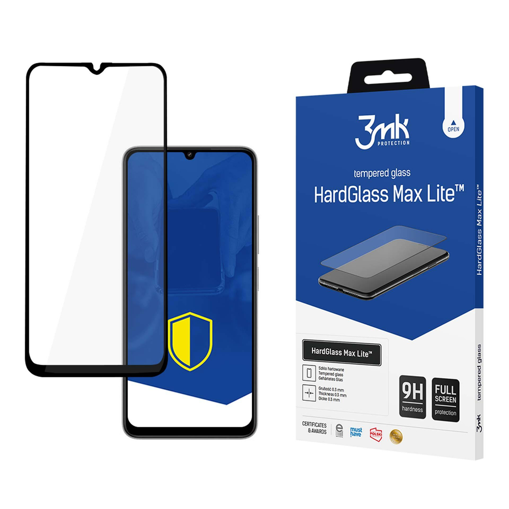 3mk HardGlass Max Lite rūdītais stikls Xiaomi Redmi 13C 5G, melns