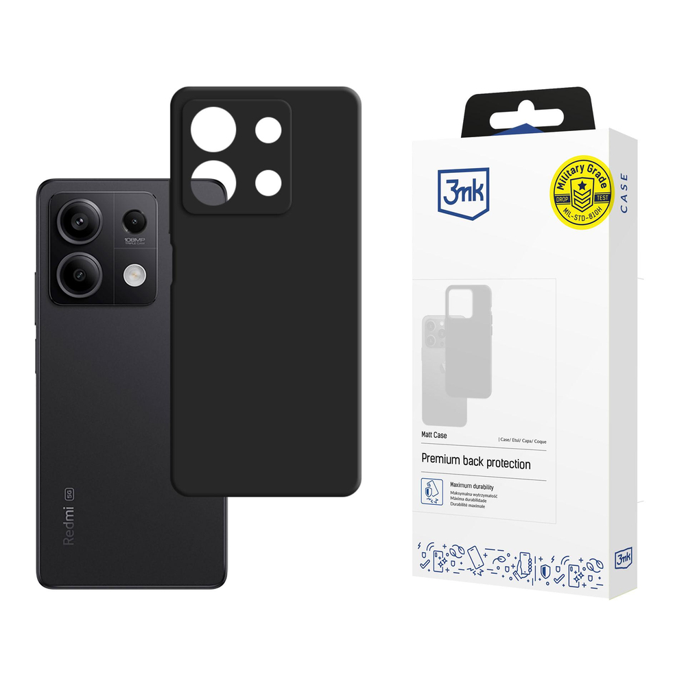 3mk Xiaomi Redmi Note 13 5G vāciņš Silicone Case, melns