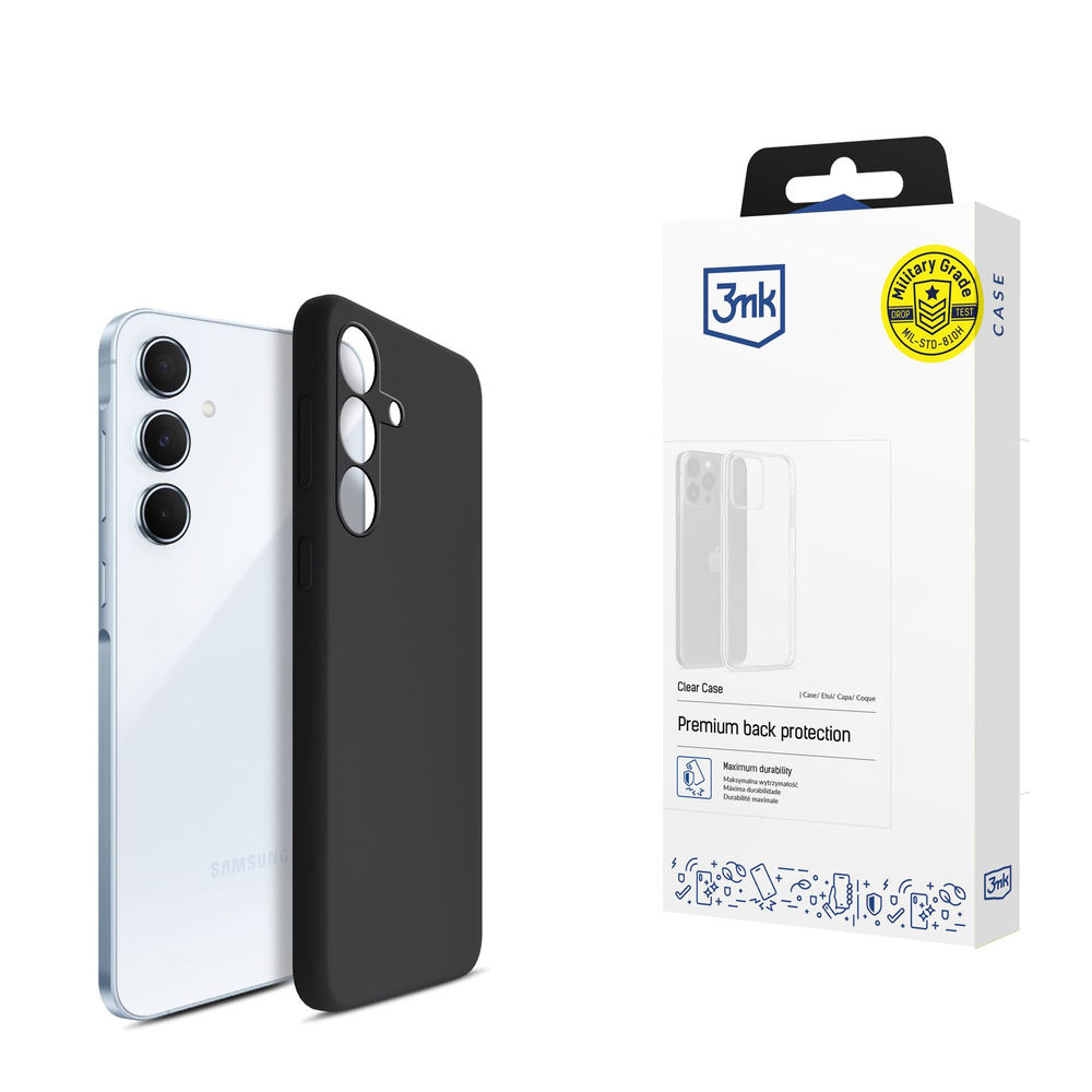 3mk Samsung Galaxy A55 5G vāciņš Silicone Case, melns