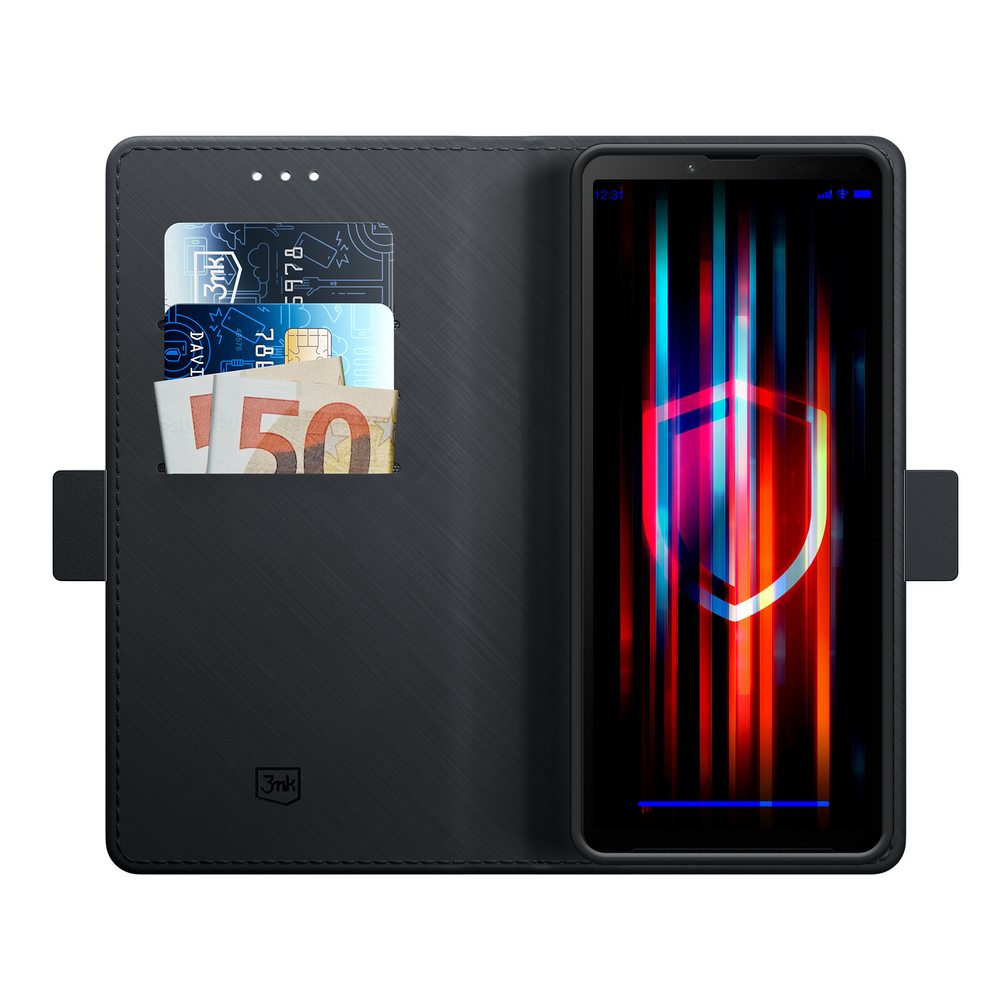 3mk Wallet Case atverams vāciņš Sony Xperia 10 V, melns