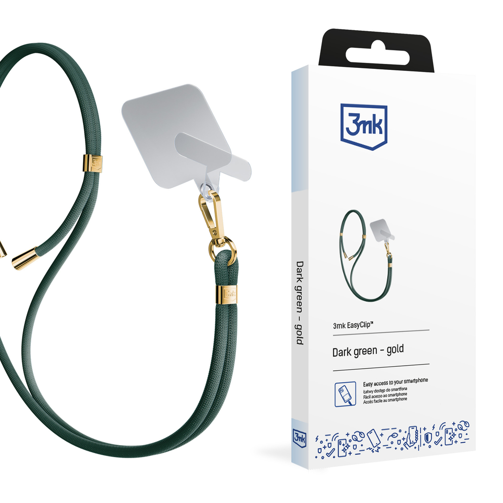 3mk EasyClip viedtālruņa aukla, zaļa
