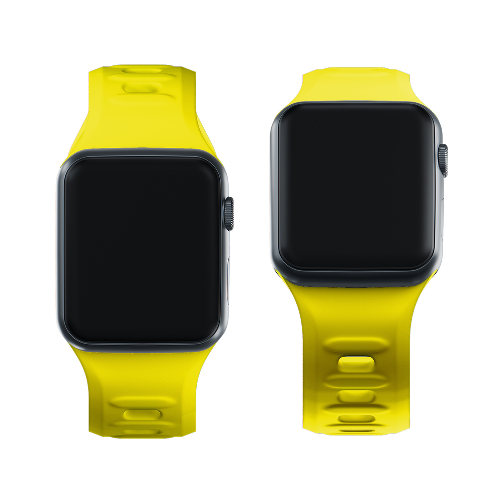 3mk Apple Watch 38 / 40 / 41 mm silikona siksniņa, dzeltena
