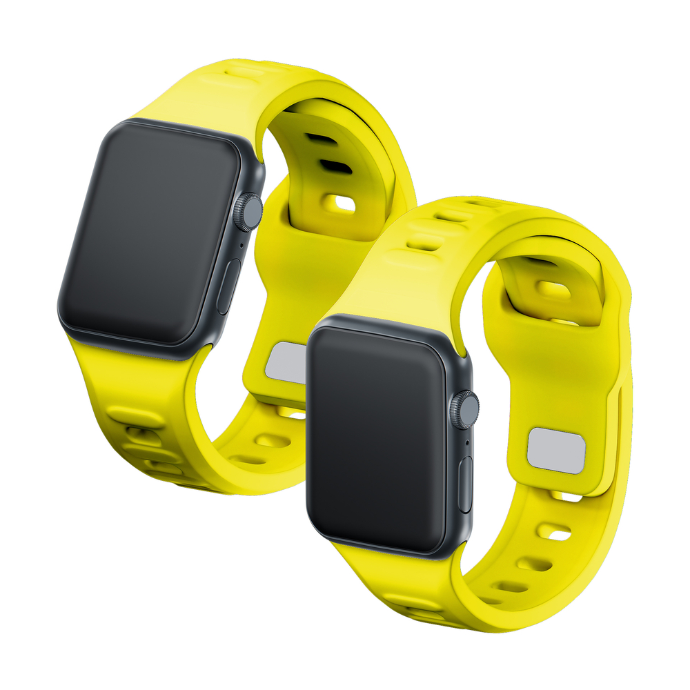 3mk Apple Watch 38 / 40 / 41 mm silikona siksniņa, dzeltena