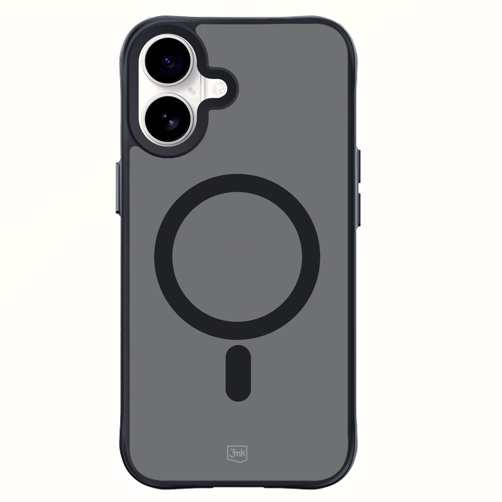 3mk iPhone 16 vāciņš Smoke MagCase ar MagSafe, puscaurspīdīgs