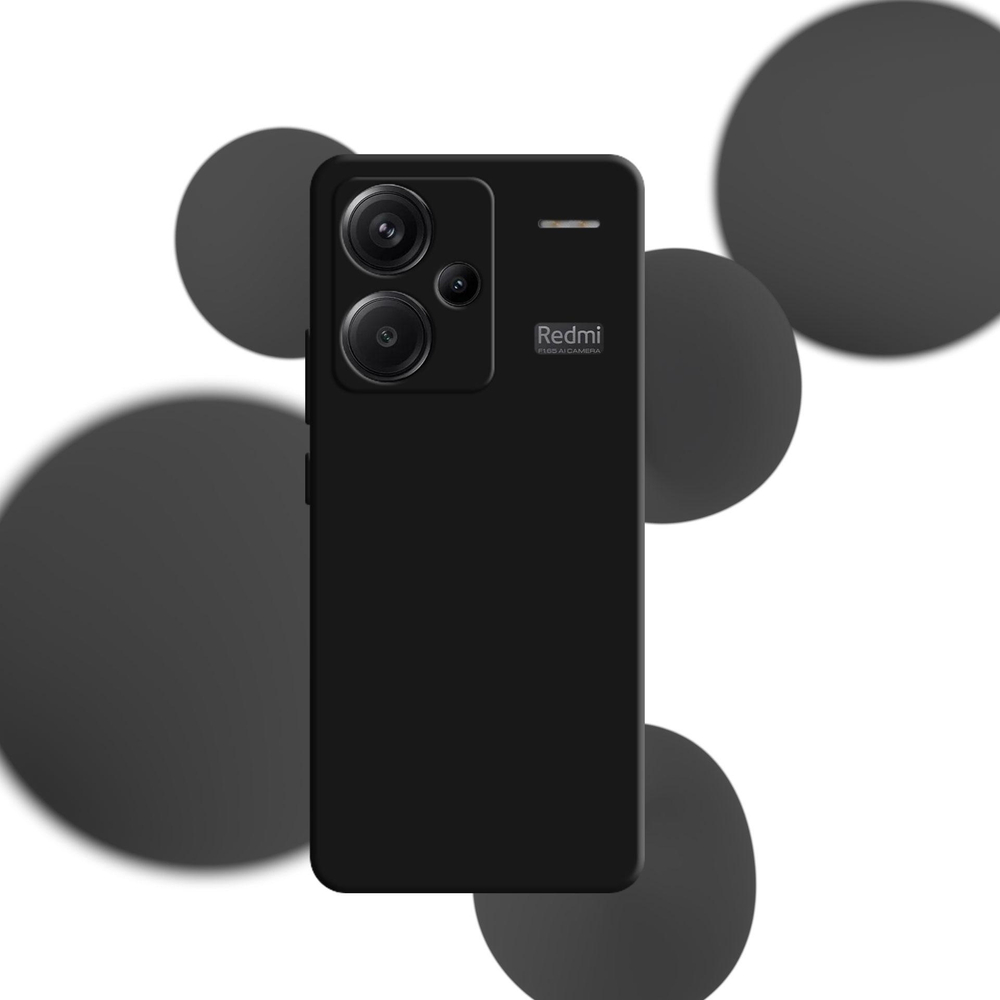 3mk Xiaomi Redmi Note 13 Pro+ vāciņš Silicone Case, melns