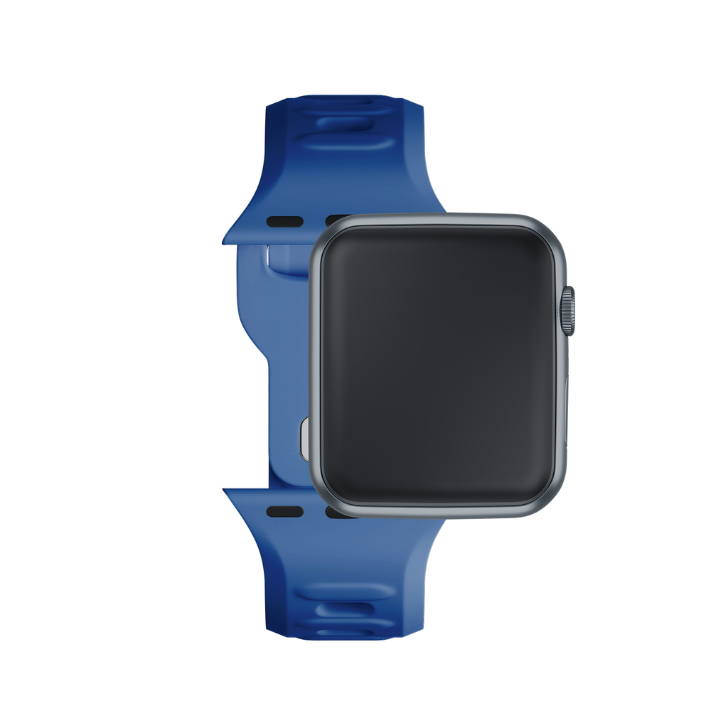 3mk Apple Watch 42 / 44 / 45 / 49 mm silikona siksniņa, zila