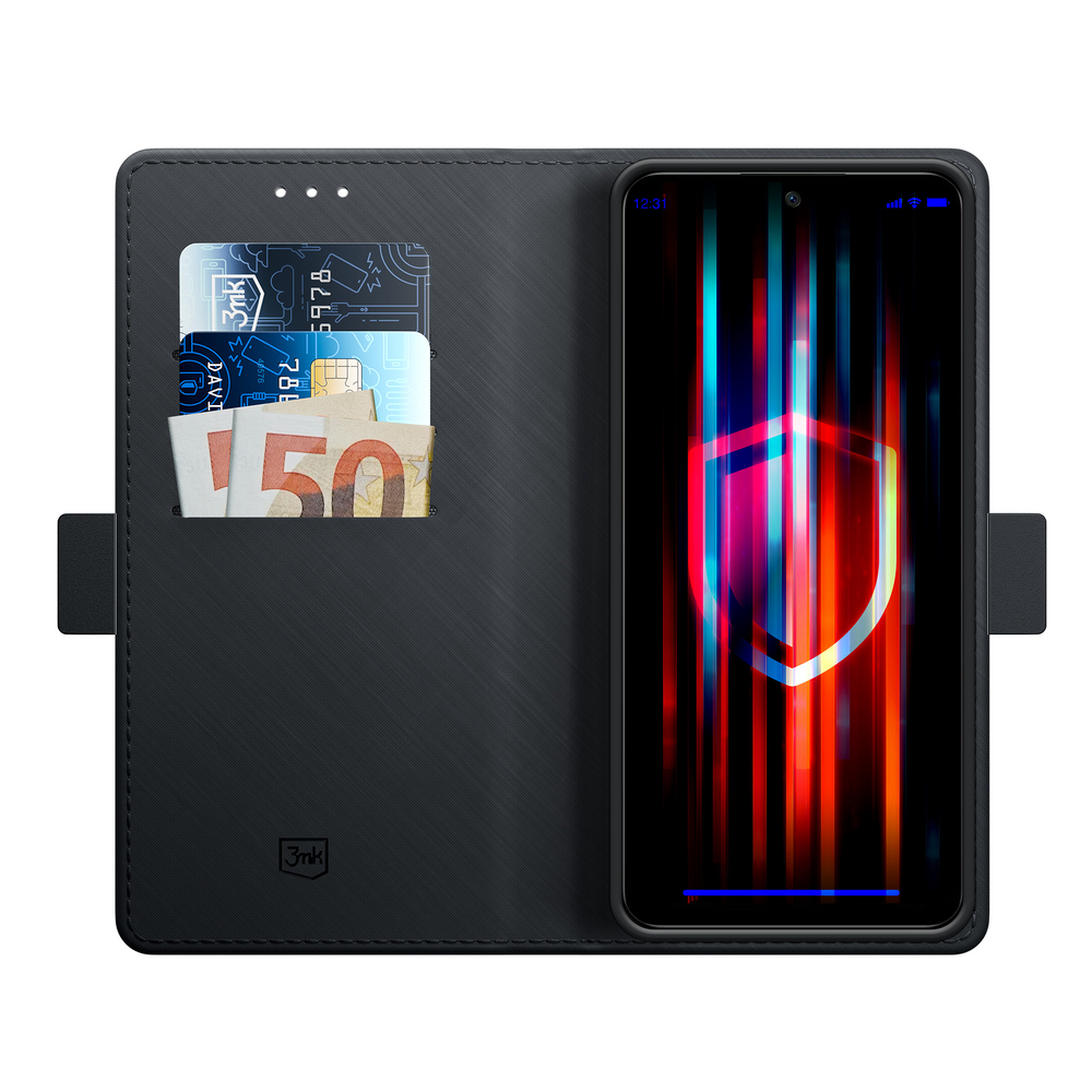 3mk Wallet Case Realme C67 5G atverams vāciņš maciņš grāmatiņa, melns