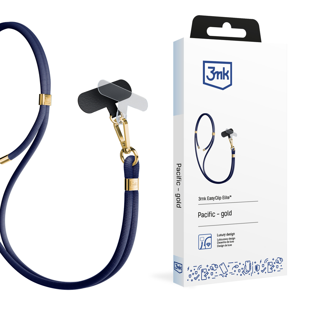 3mk EasyClip Elite viedtālruņa aukla, zila