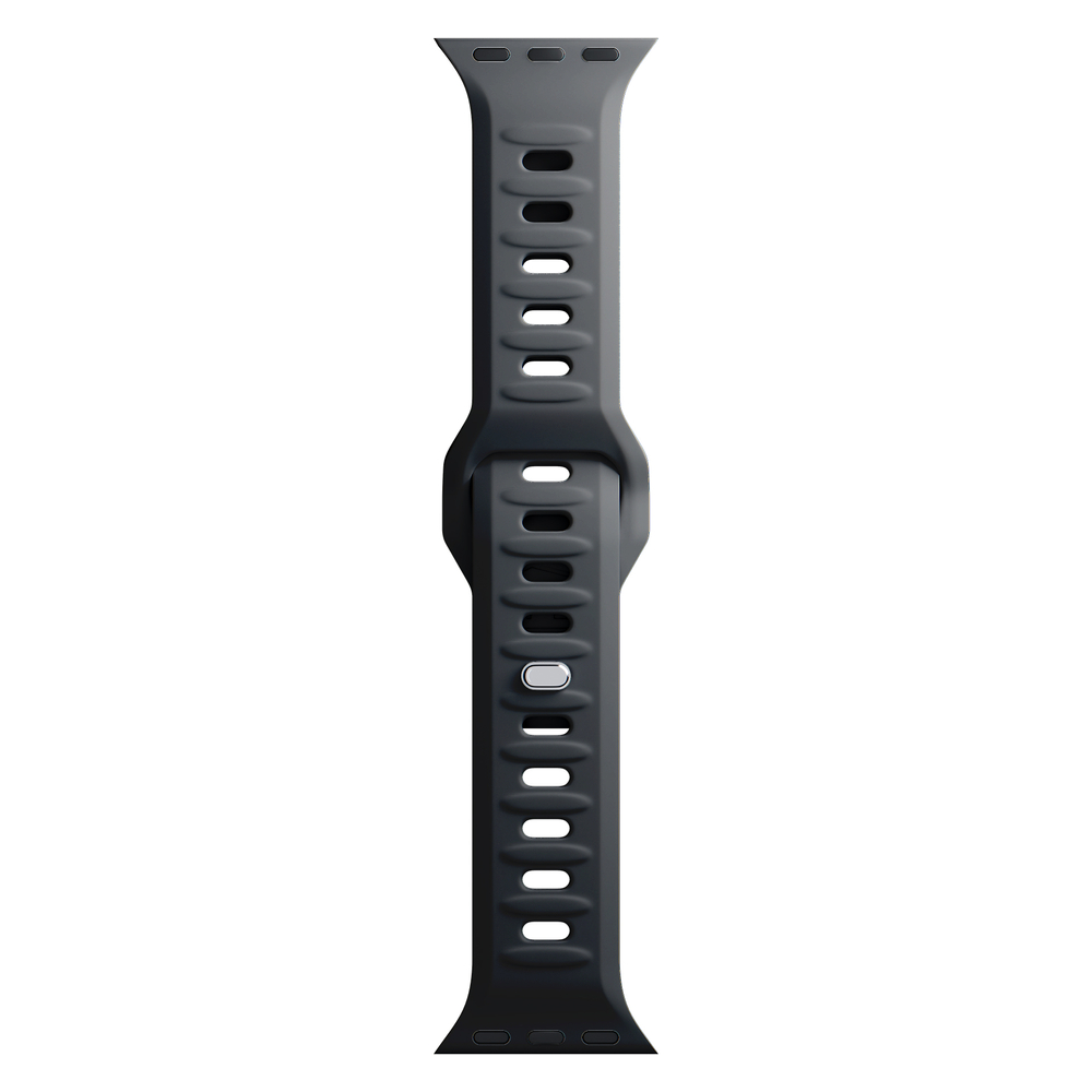 3mk Apple Watch 42 / 44 / 45 / 49 mm silikona siksniņa, melna