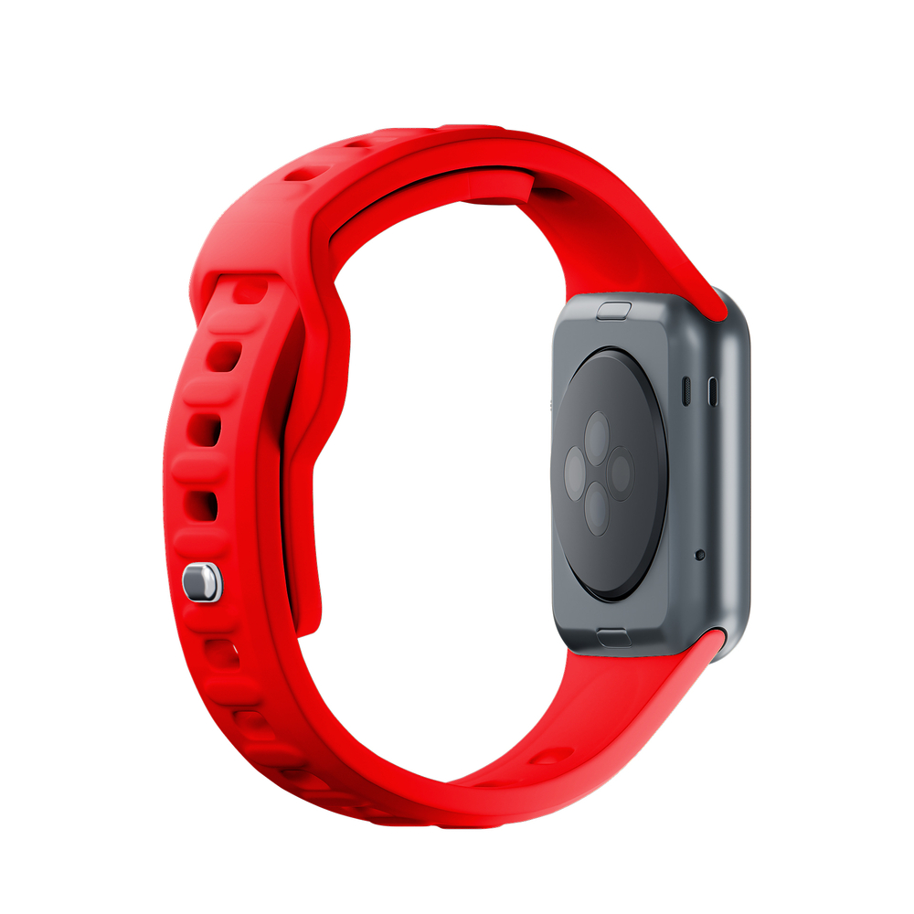 3mk Apple Watch 42 / 44 / 45 / 49 mm silikona siksniņa, sarkana