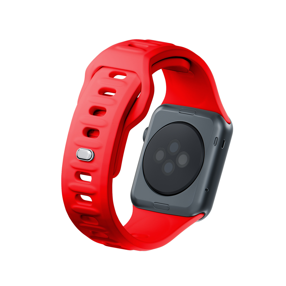 3mk Apple Watch 42 / 44 / 45 / 49 mm silikona siksniņa, sarkana