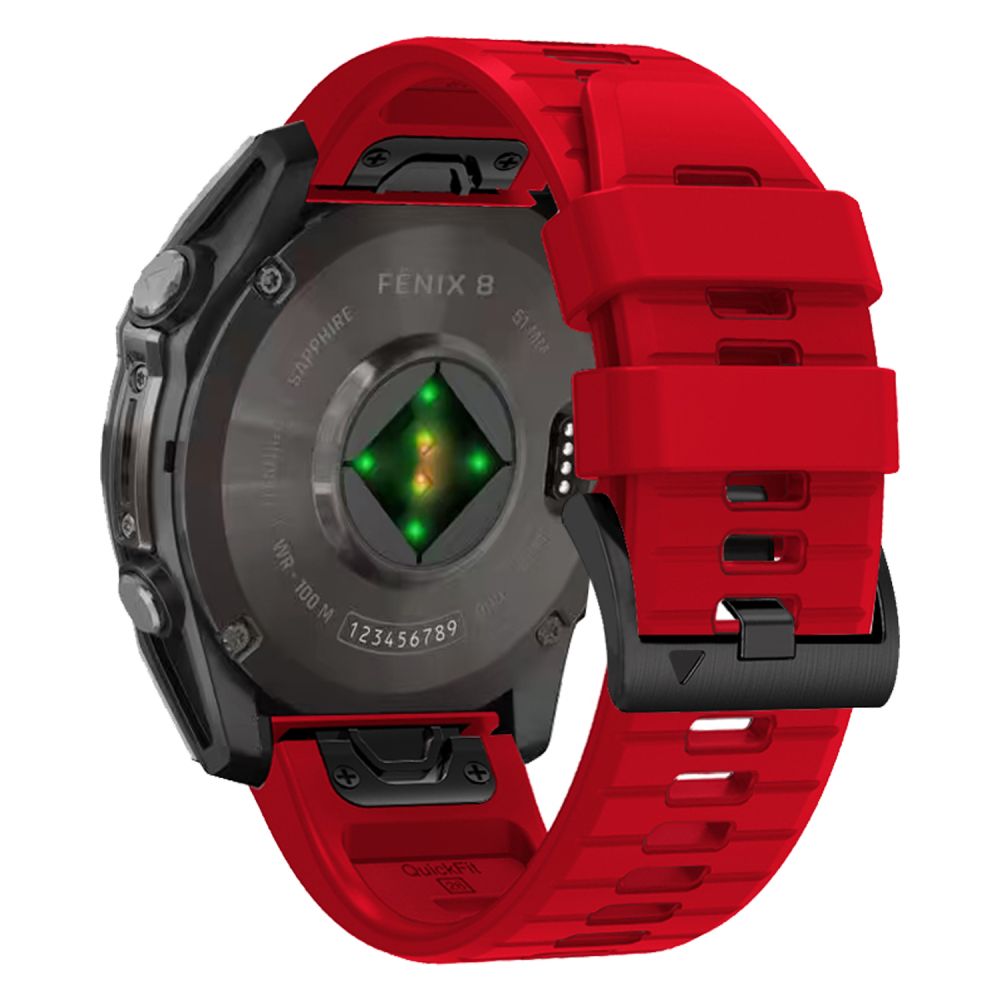 Tech-Protect siksniņa Garmin Fenix 5X / 6X / 7X / 8 (51 mm) Silicone Line, sarkana