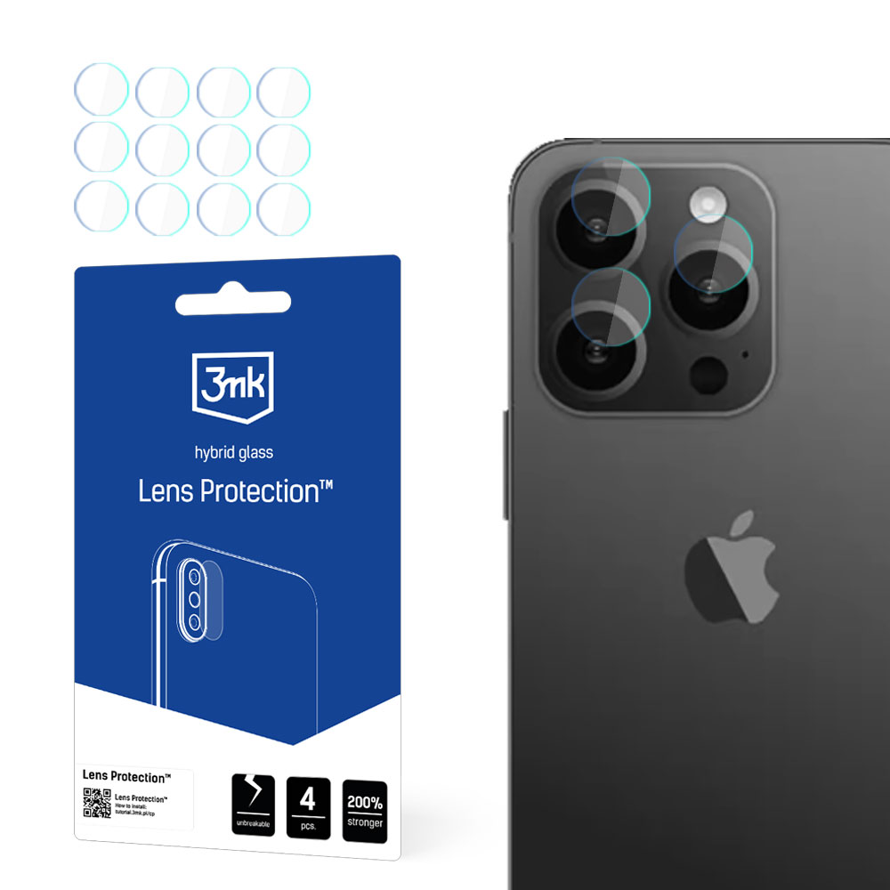 3mk Lens Protection™ hibrīda aizsargstikls kamerai iPhone 15 Pro Max