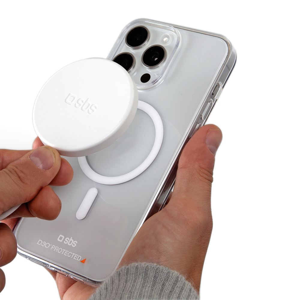 SBS iPhone 14 Pro vāciņš D3O MagSafe, caurspīdīgs