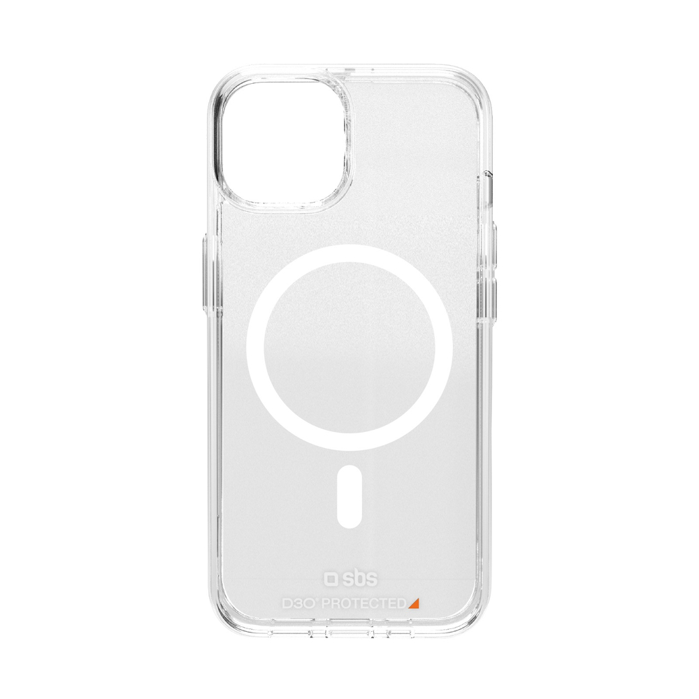 SBS iPhone 14 / 13 vāciņš D3O MagSafe, caurspīdīgs