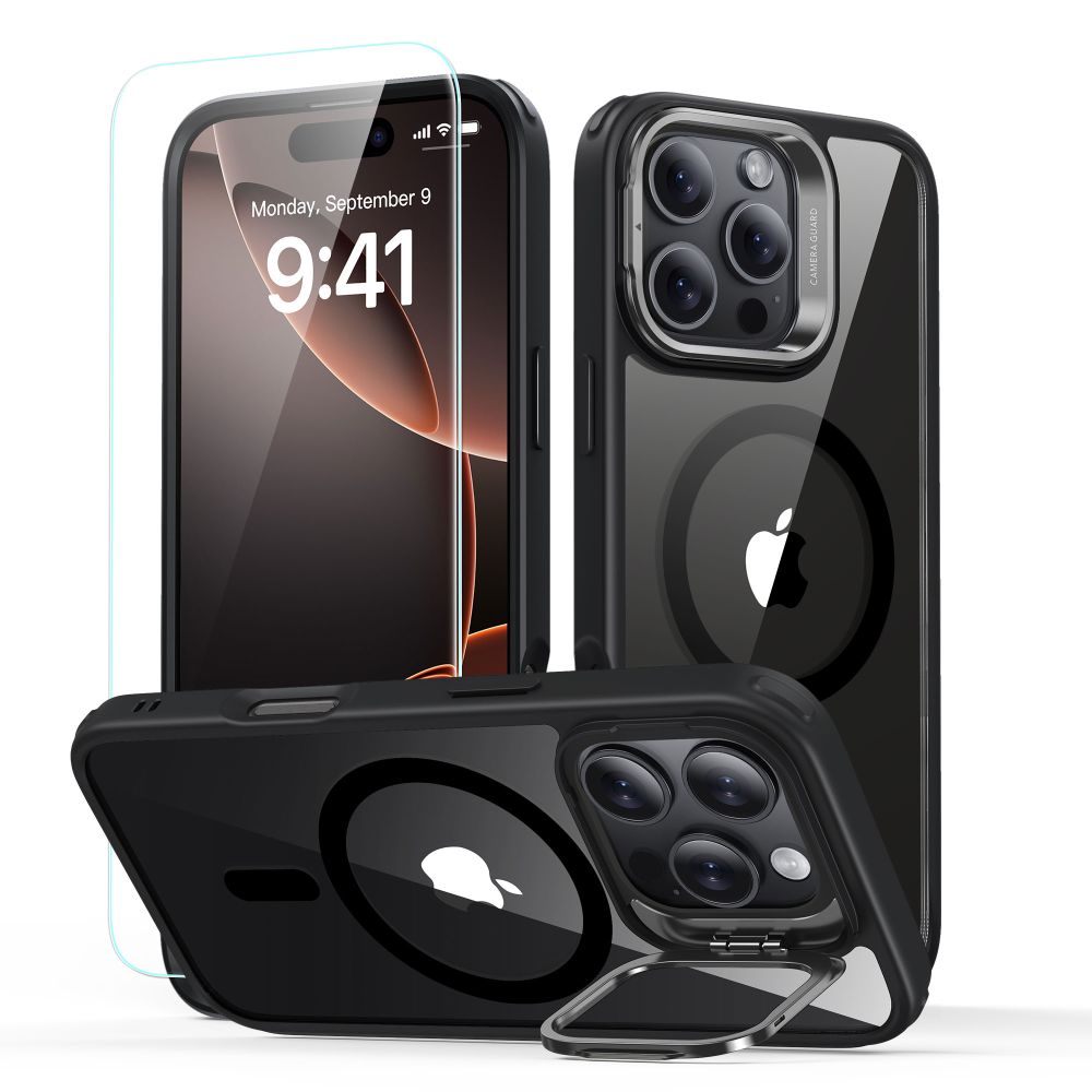 ESR iPhone 16 Pro vāciņš Classic Hybrid Kickstand Halolock MagSafe, caurspīdīgs