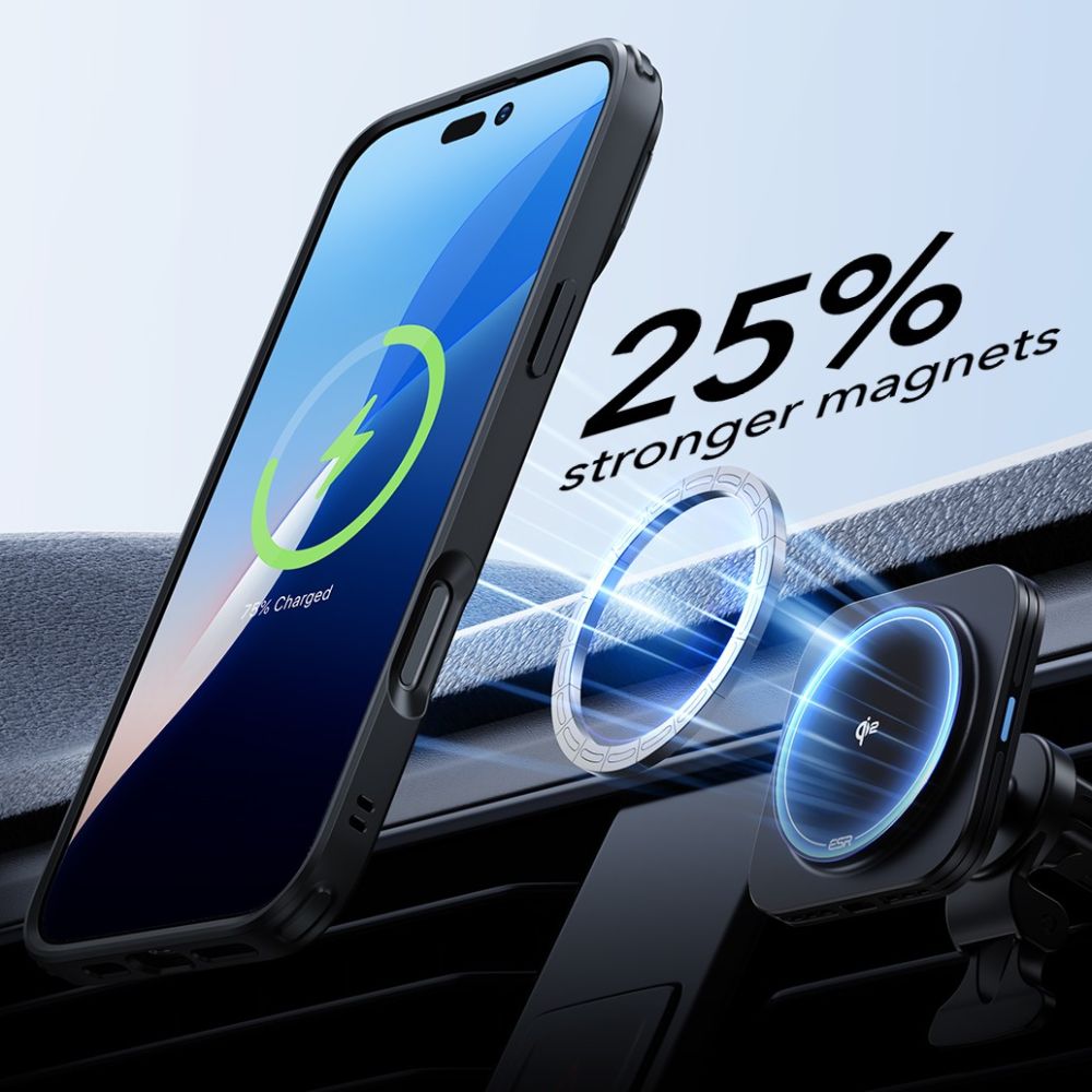 ESR iPhone 16 Pro vāciņš Classic Hybrid Kickstand Halolock MagSafe, caurspīdīgs