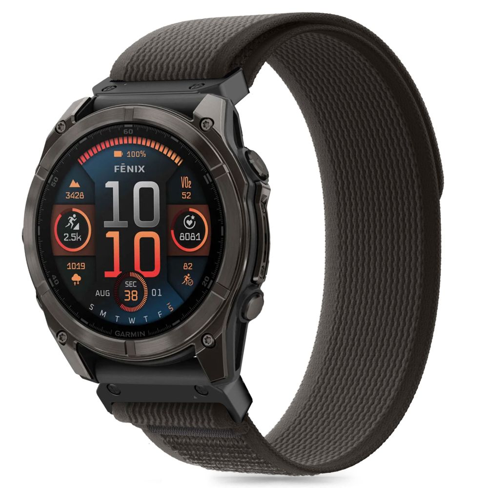 TECH-PROTECT NEILONA MATERIĀLS GARMIN FENIX 5X / PLUS 6X PRO 7X 8 (51 MM), MELNS/ORANŽS | NYLON MM) BLACK/ORANGE