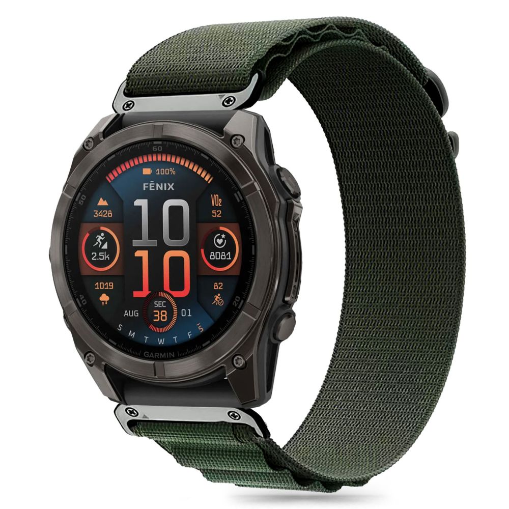 TECH-PROTECT NEILONS PRO GARMIN FENIX 5X / PLUS 6X 7X 8 (51 MM), OLĪVU ZAĻŠ | NYLON MM) OLIVE GREEN
