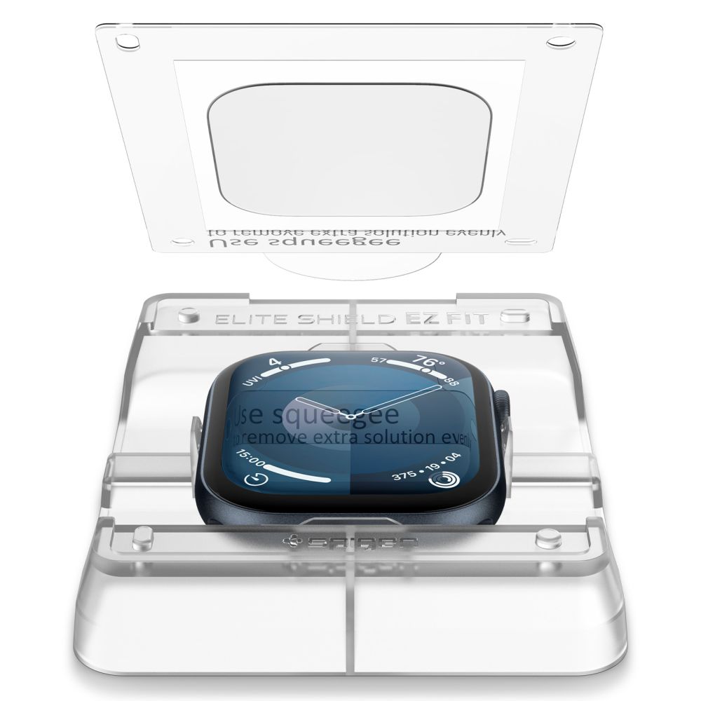 Spigen Apple Watch 10 (46mm) aizsargstikls Elite Shield EZ FIT, 2 gab., caurspīdīgs